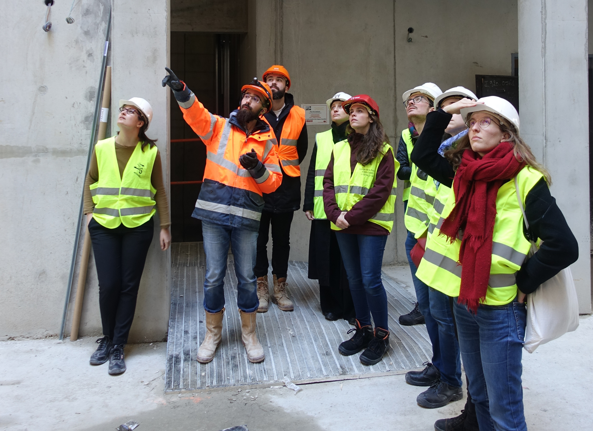 Visite de chantier — équipe LA FABRICA sur site